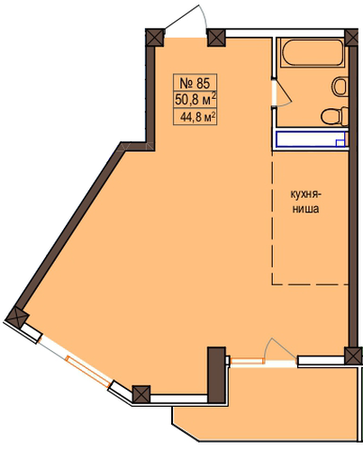 Studio Apartment on the 10th Floor in Marmelad, Sochi