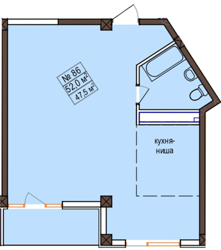 Studio Apartment on the 10th Floor in Marmelad, Sochi