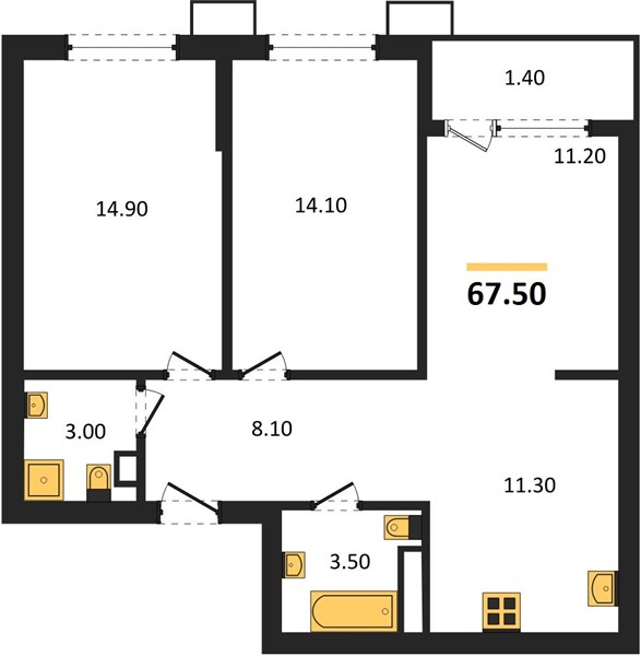 2-Bedroom Apartment in Porto-Novo, Tsemdolina