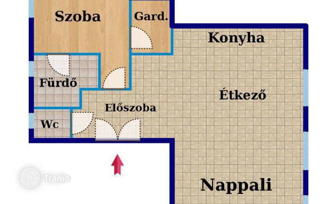 1-Bedroom Apartment in District VI, Budapest