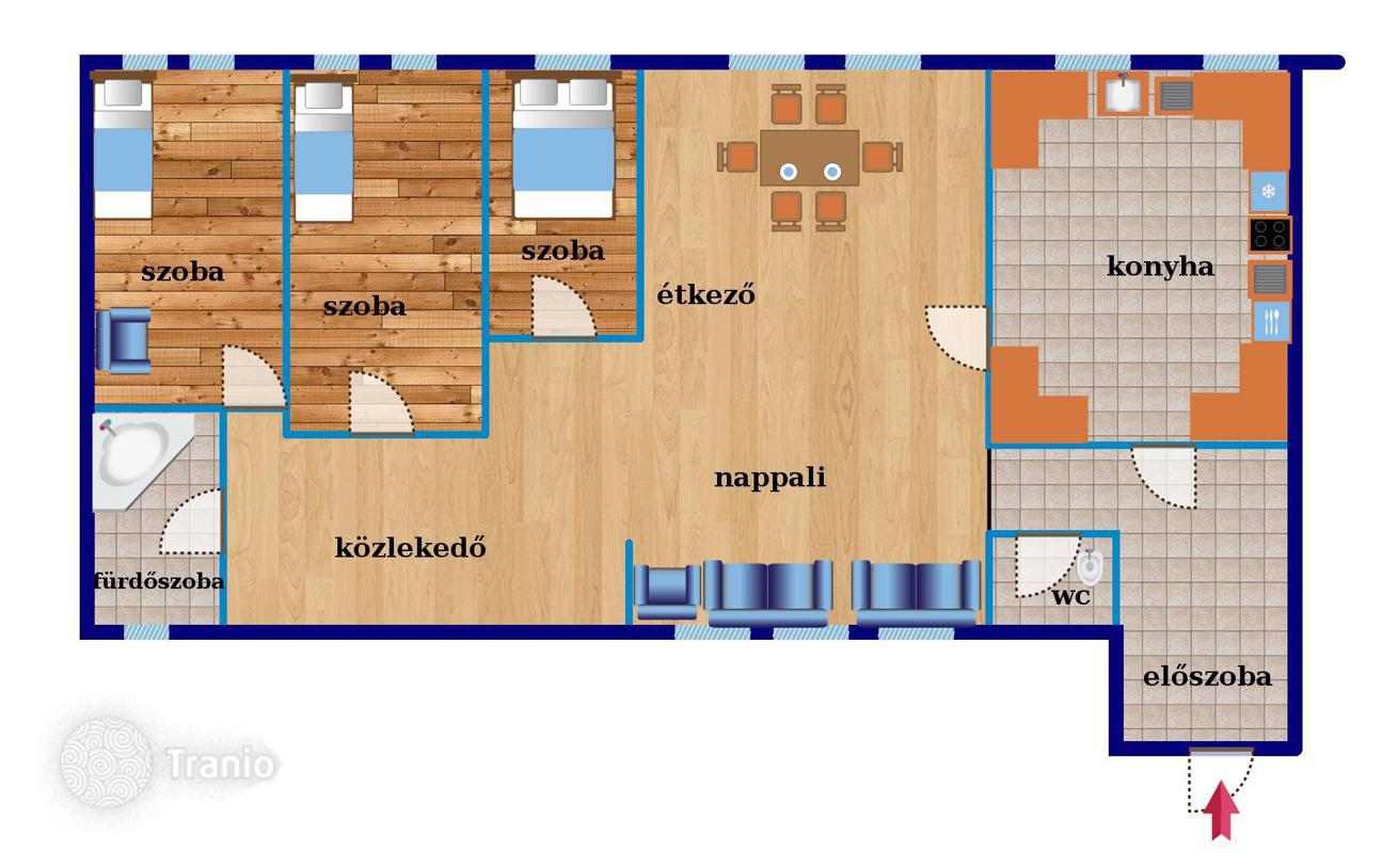 4-комнатная квартира 76 м² в Районе XV, Венгрия, фото 2