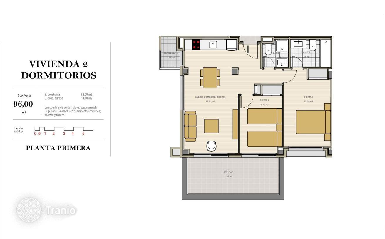 2-комнатная квартира 96 м² в Дении, Испания, фото 3