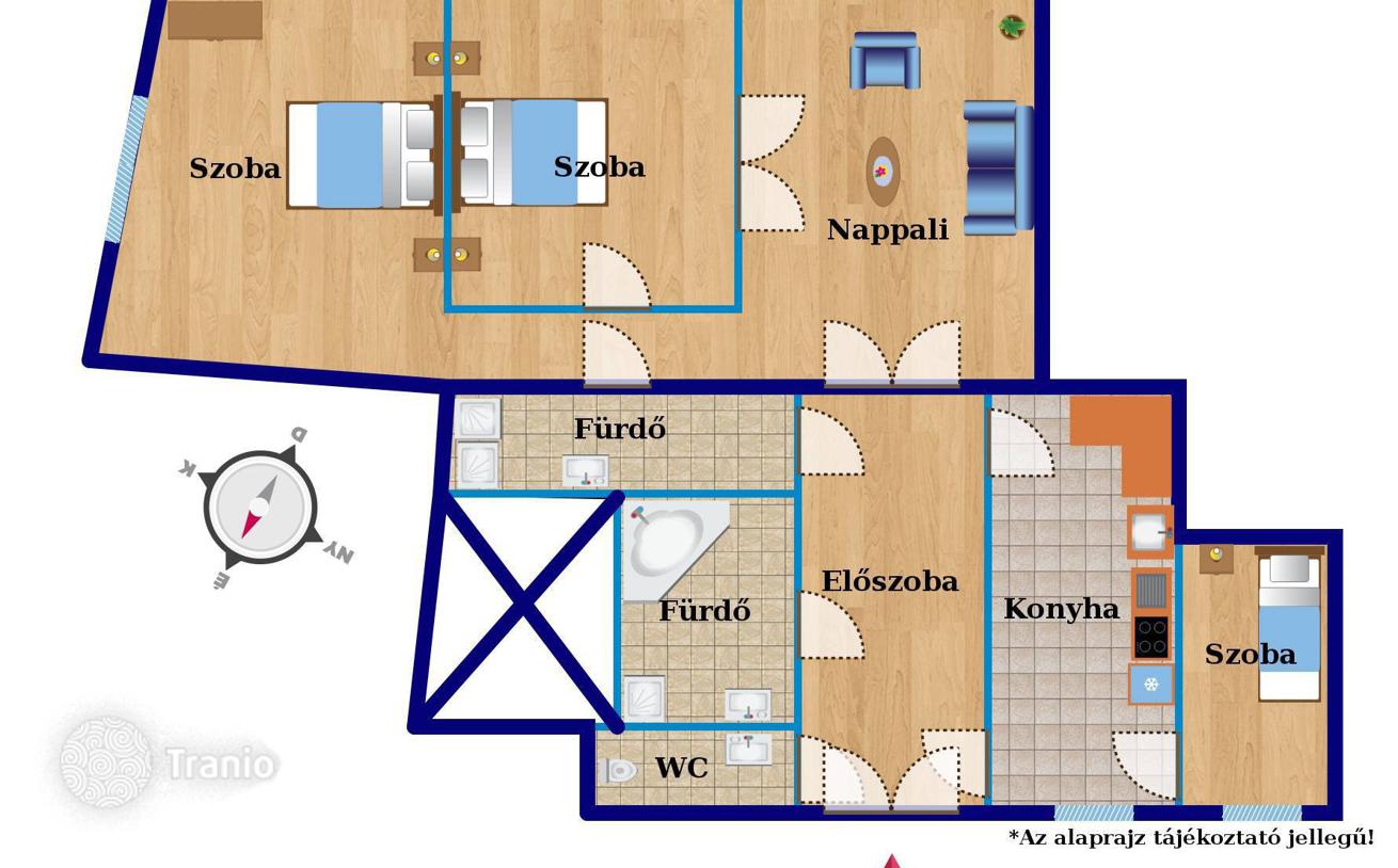 4-комнатная квартира 136 м² в Районе V (Белварош-Липотвароше), Венгрия, фото 5