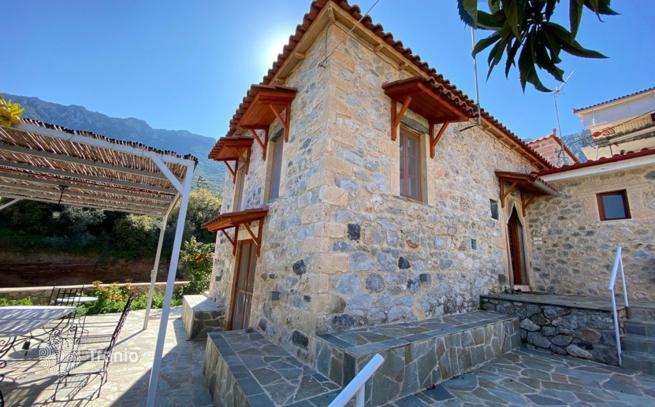 3-Story Stone House with Sea View in Tyros, Peloponnese