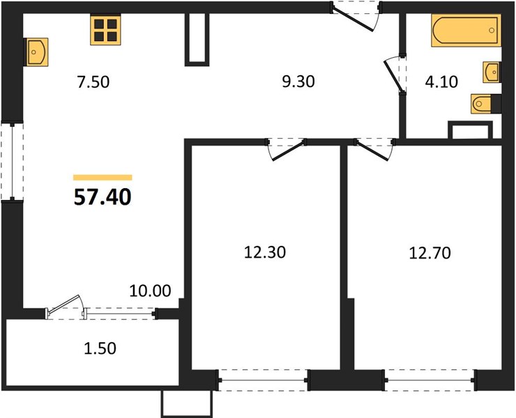 2-Bedroom Apartment in Porto-Novo, Tsemdolina