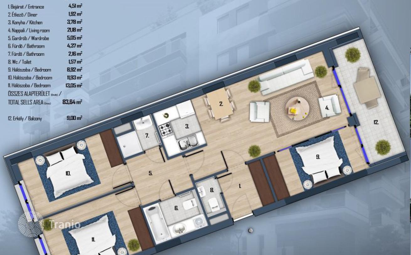 2-Bedroom Apartment in District XIII, Budapest
