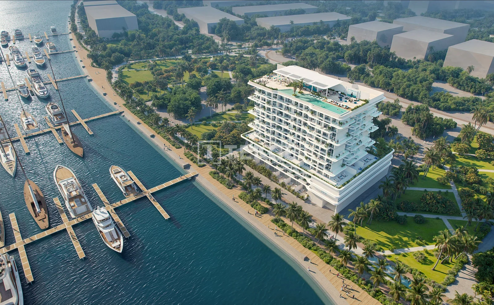 2 комнаты (1 спальня) с видом на море в Дубай Айлендс, сдача 2027