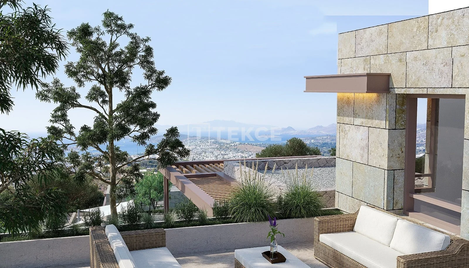 3-Bedroom Apartment with Sea View and Private Garden in Bodrum