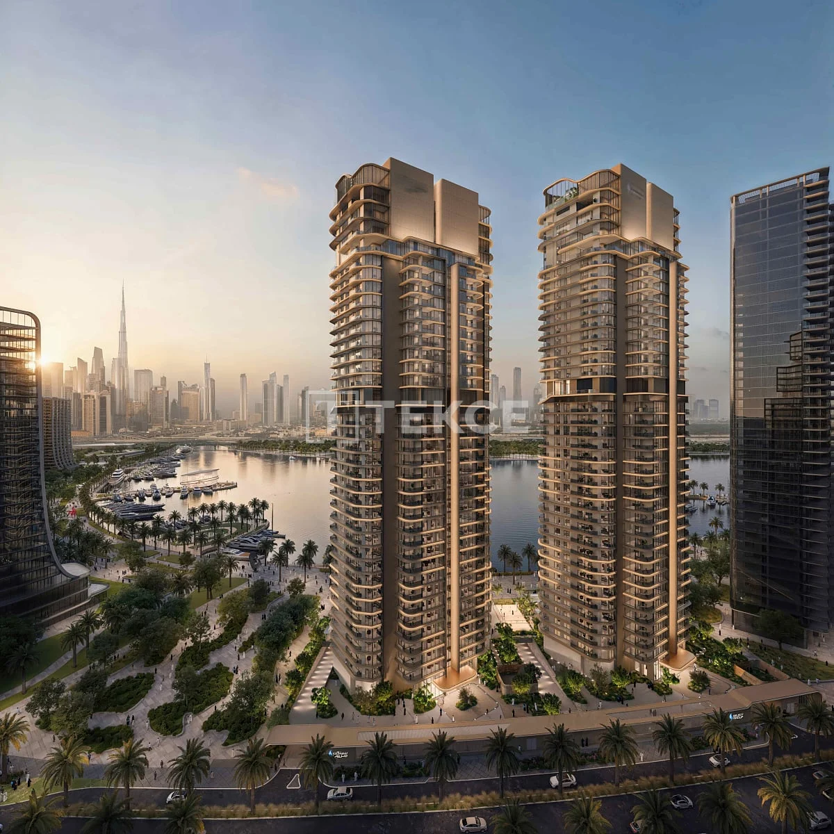 Пентхаус 5 комнат (4 спальни) в Dubai Design District с видом на канал