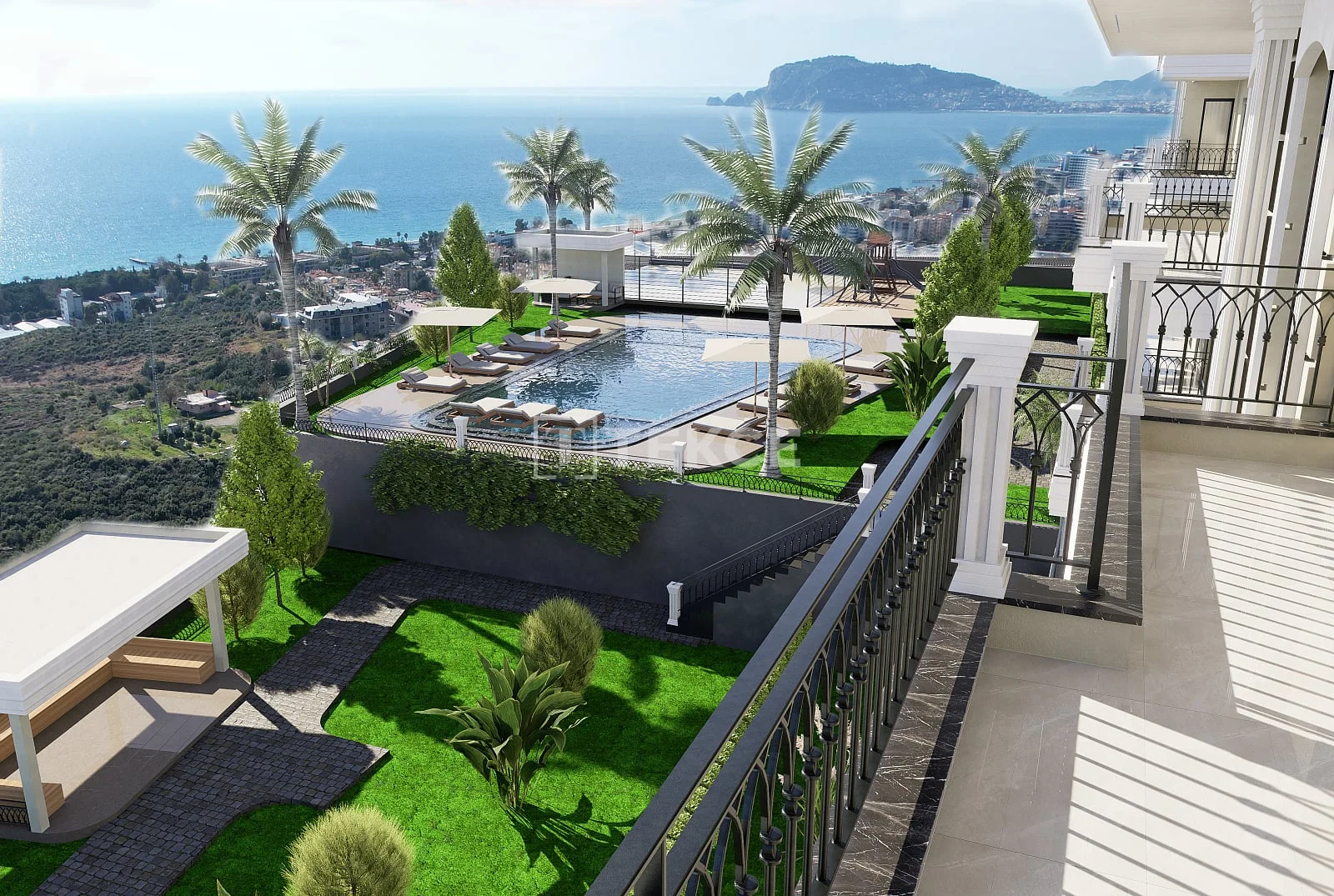 2-Bedroom Apartment with Sea and City Views in Kestel, Alanya