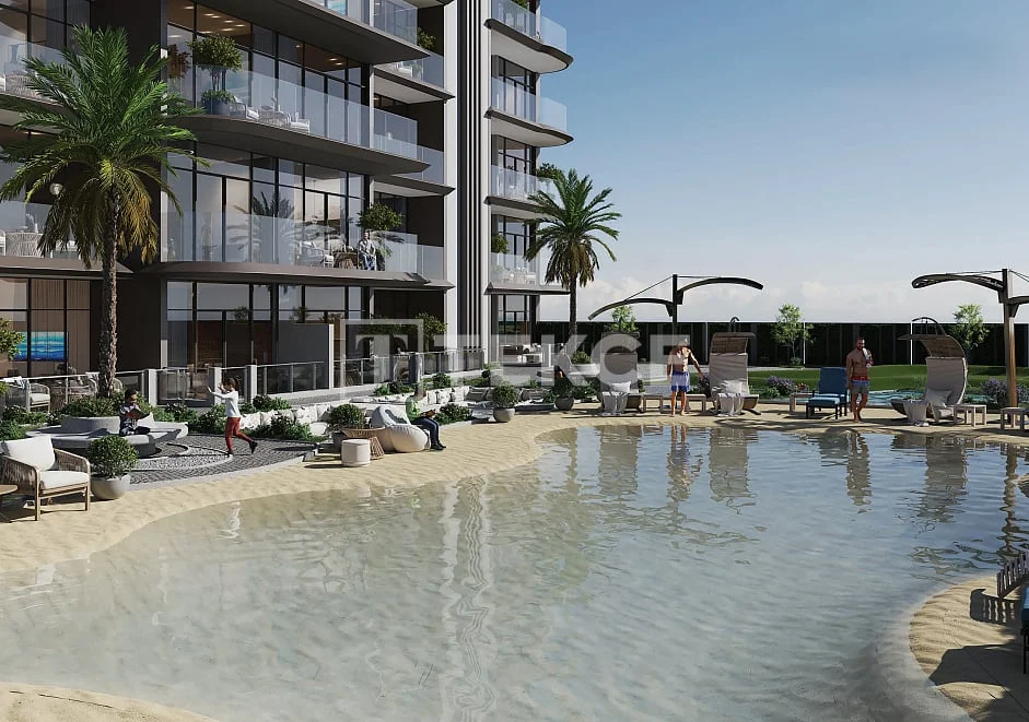 3 комнаты (2 спальни) в Jumeirah Village Circle с видом на город, фото 2