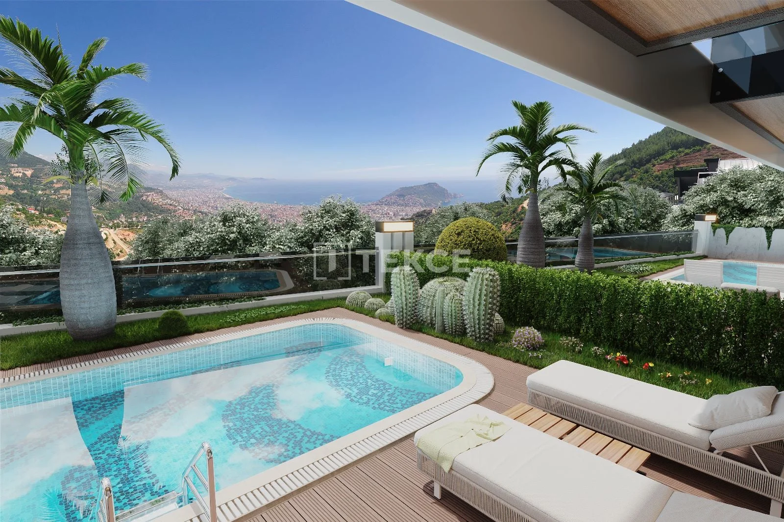 3-Bedroom (4-Room) Duplex Villa with Private Pool and Sea View in Alanya
