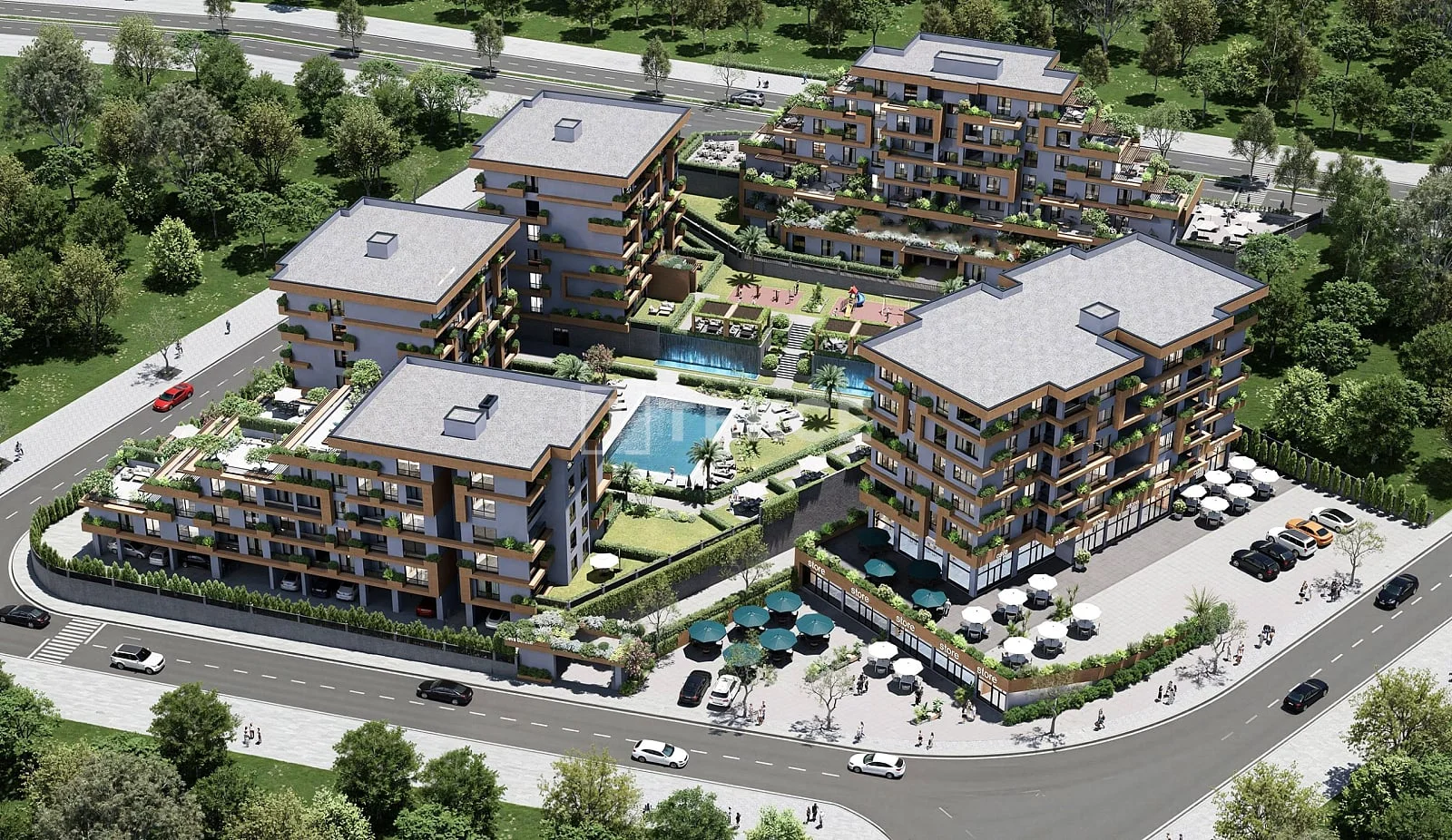 1-Bedroom Apartment with Balcony and Terrace in Nilufer, Bursa