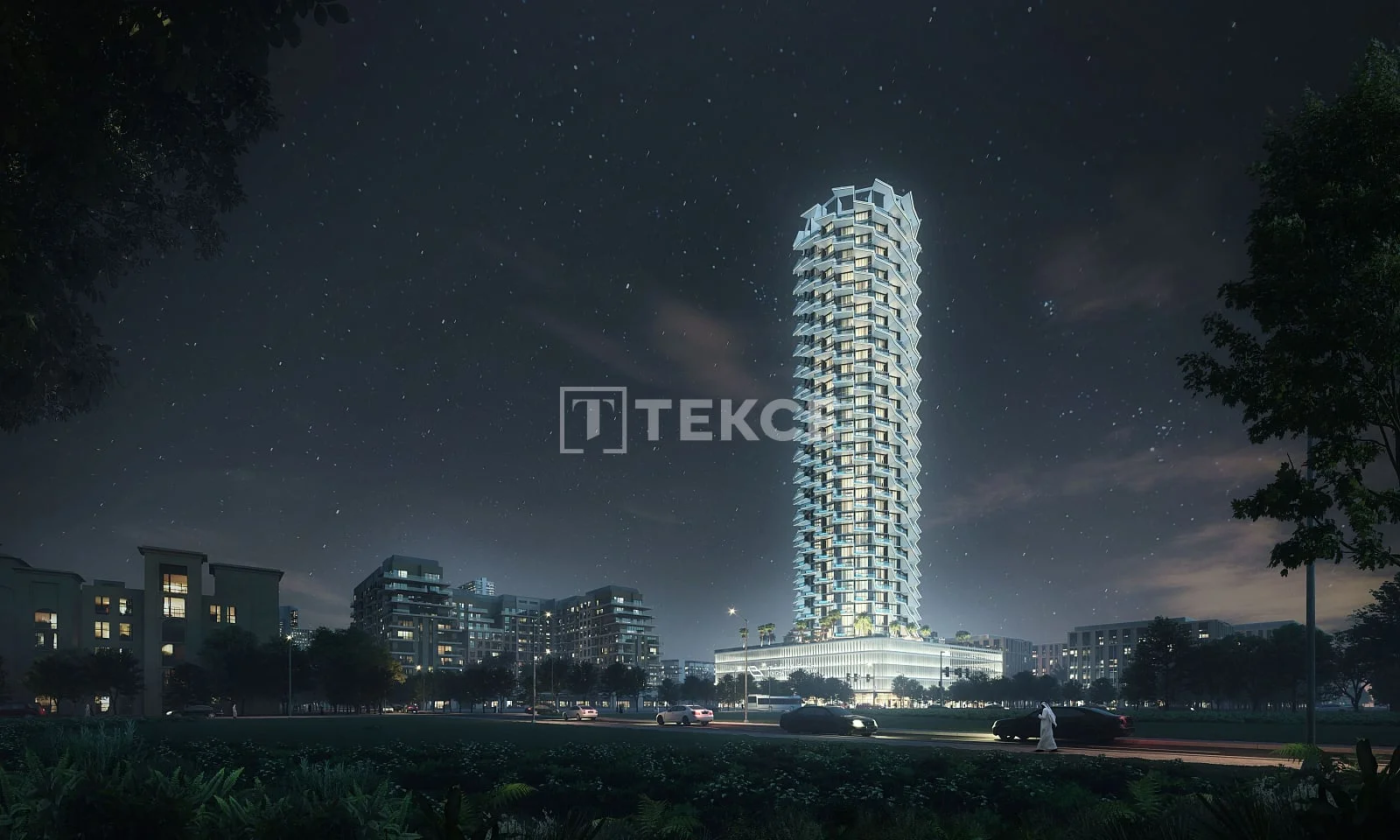 2 комнаты (1 спальня) с бассейном в Jumeirah Village Circle