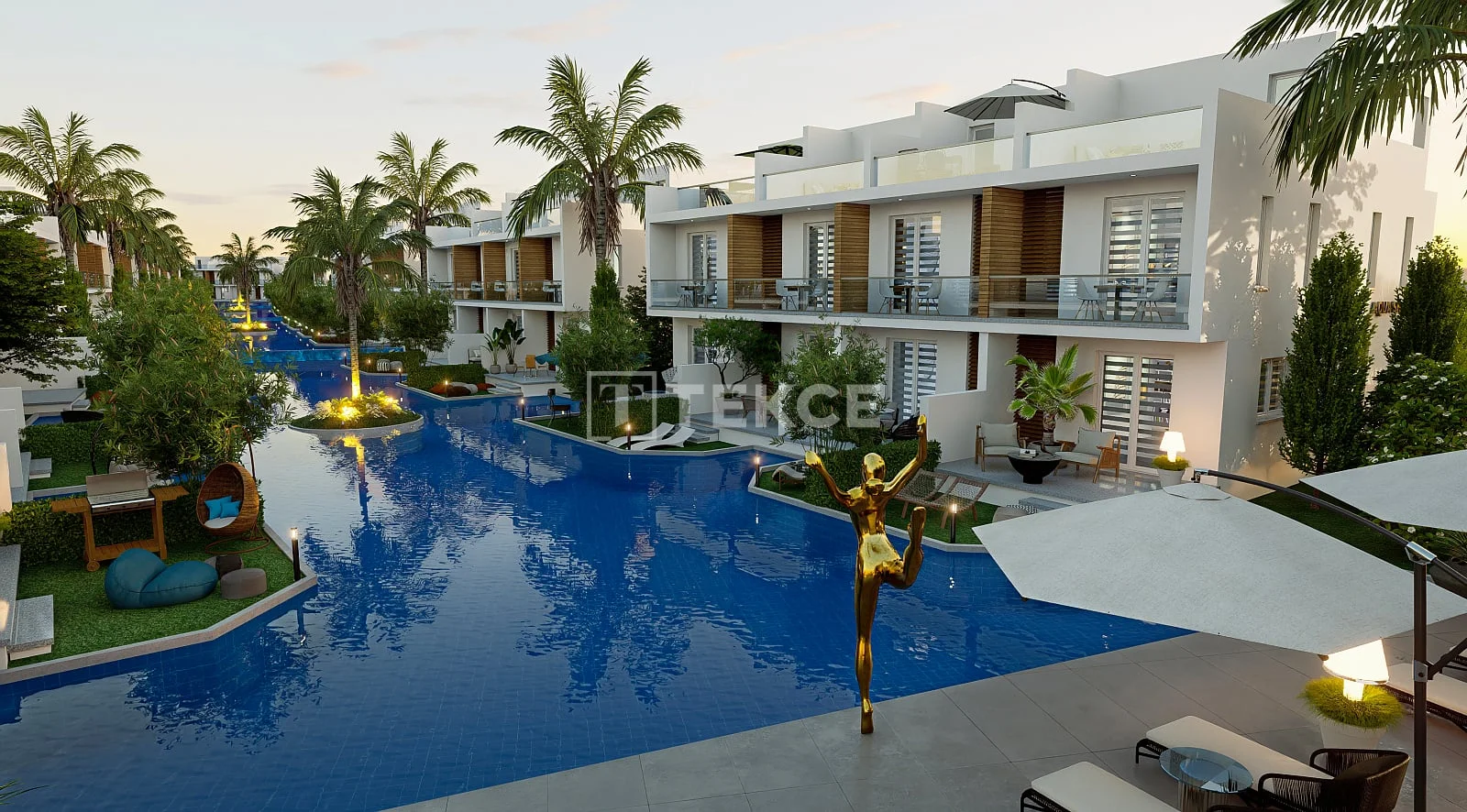 Studio with Terrace in New Development in Iskele, Northern Cyprus
