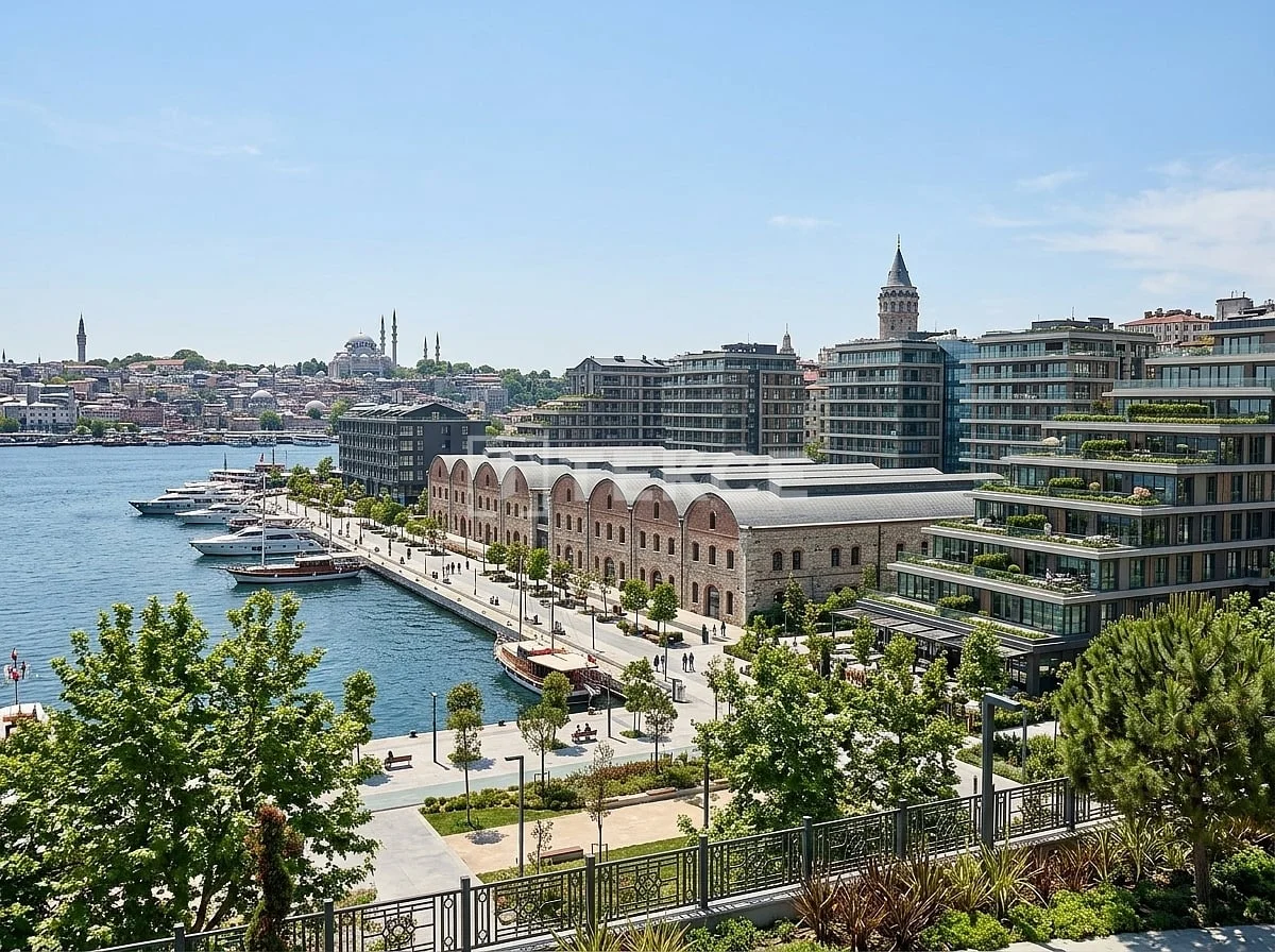 3-Bedroom Apartment with Sea View in Beyoglu, Istanbul