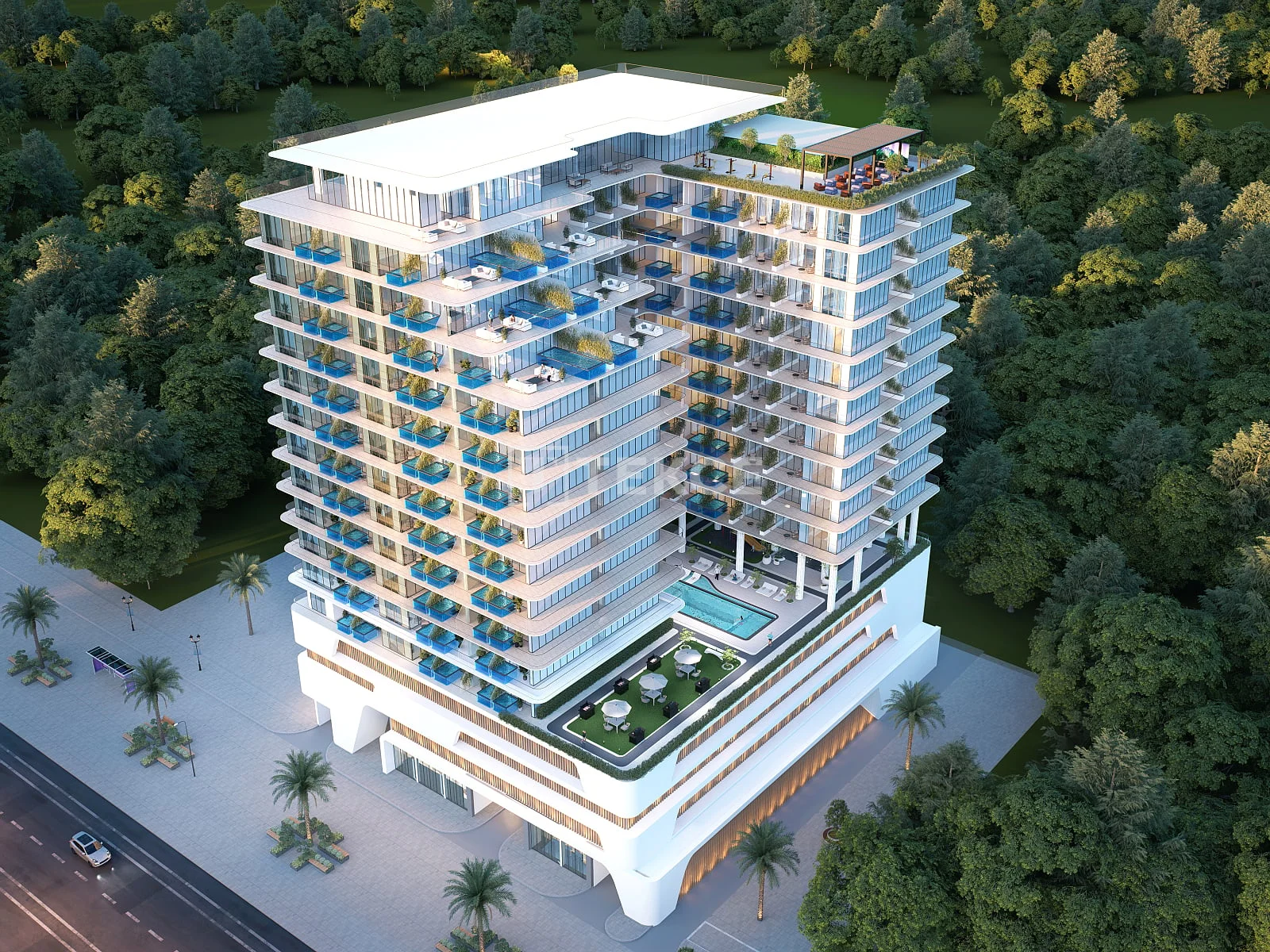 1-Bedroom Apartment with Private Pool in Majjan, Dubai