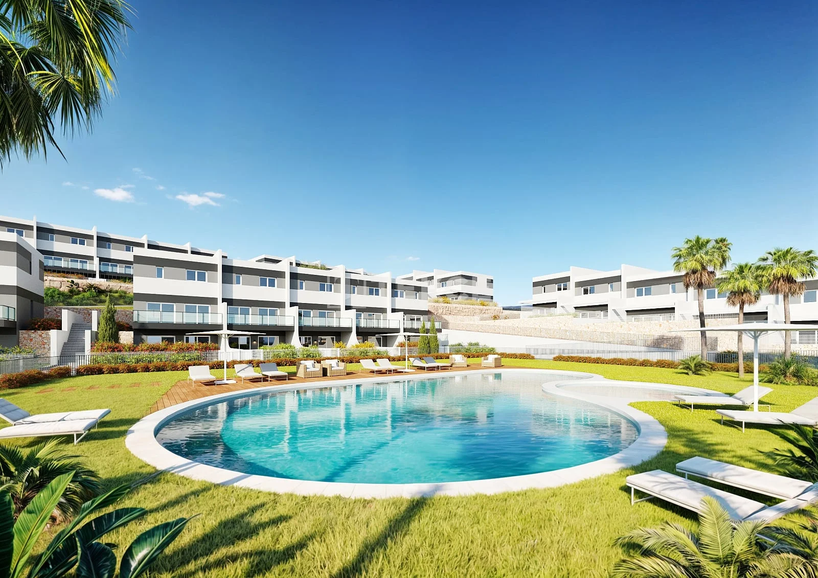 3-Bedroom Townhouses with Garden and Nature Views in Finestrat