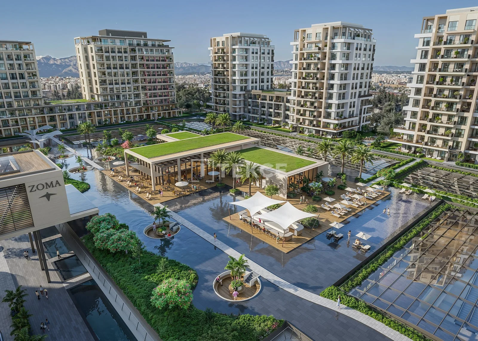 1-Bedroom Apartment with Garden and City Views in Muratpasa, Antalya