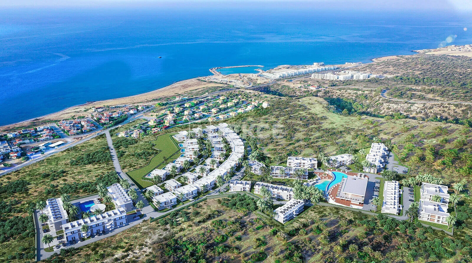 Современная вилла 4 комнаты (3 спальни) с бассейном в Кирении, фото 5