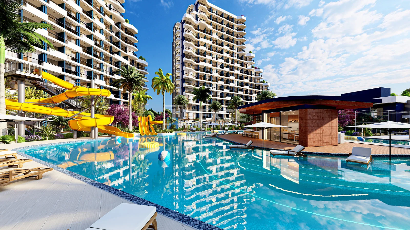 1-Bedroom Apartment with Sea and City Views in Mersin