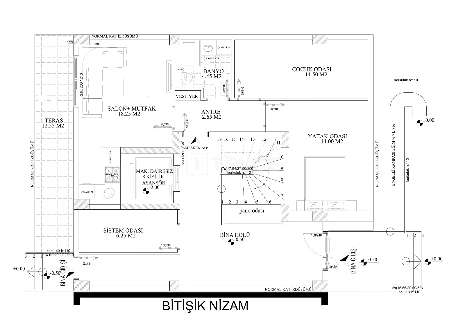 1-Bedroom Apartment in Kepez, Antalya, photo 3
