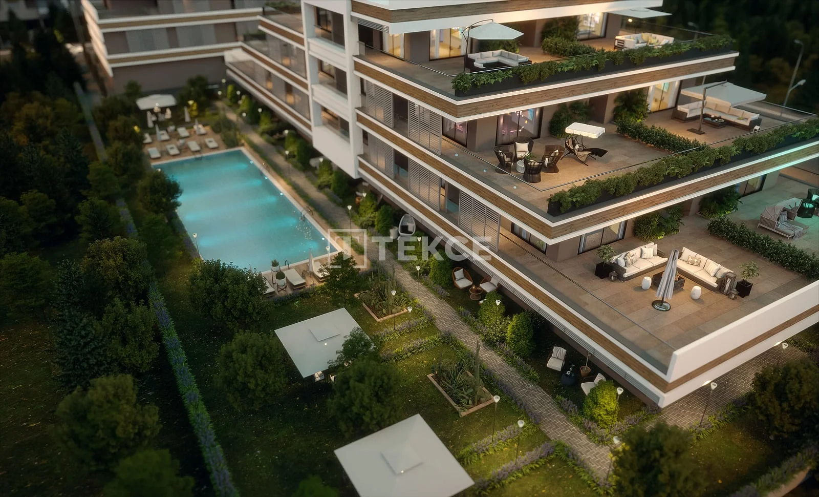 1-Bedroom Apartment with Balcony and Terrace in Aksu, Antalya