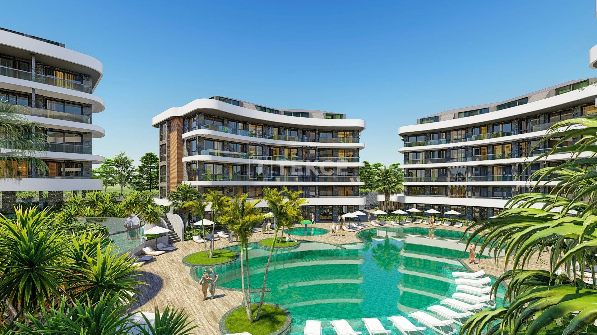 2-Bedroom Penthouse and Apartments with Shared Pool in Oba, Alanya