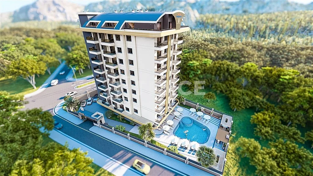 1-Bedroom Apartment with Sea and Mountain Views in Mahmutlar, Alanya