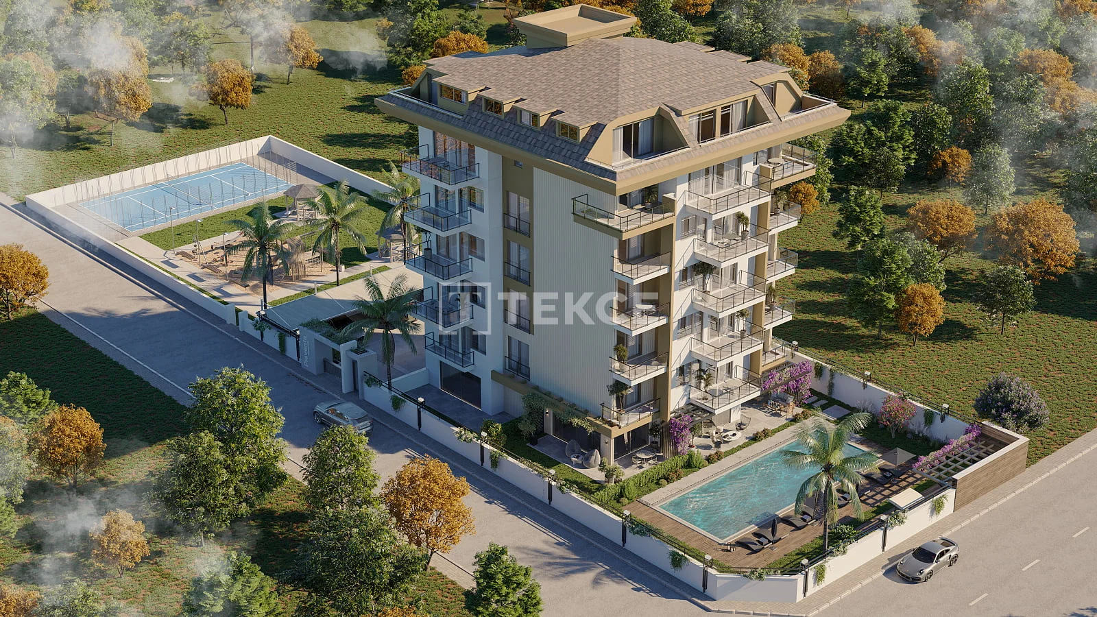 2-Bedroom Penthouse and Apartments with Sea and City Views in Kestel, Alanya