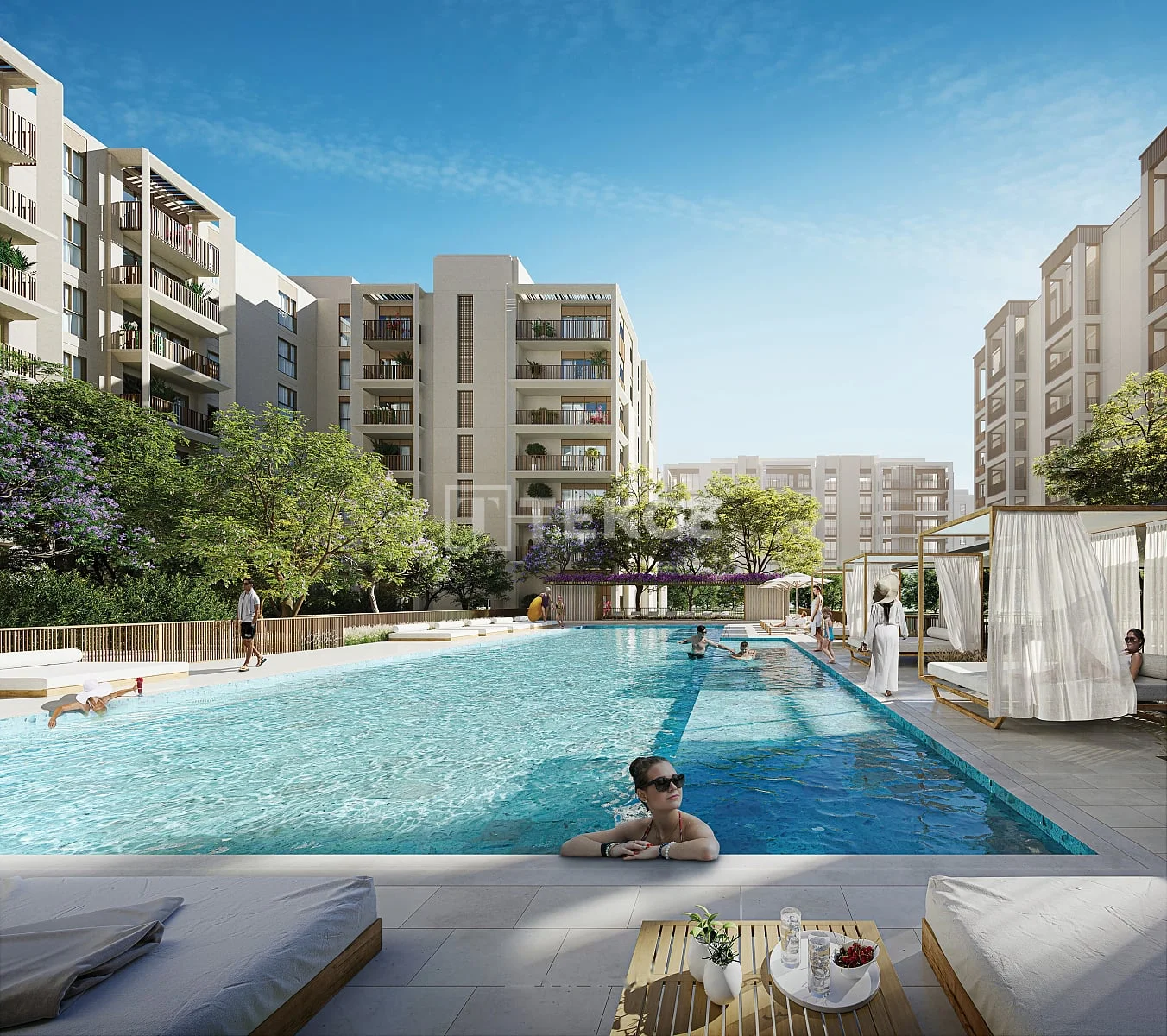 3-Bedroom Apartment with Garden and City View in Dubai Creek Harbour, Dubai