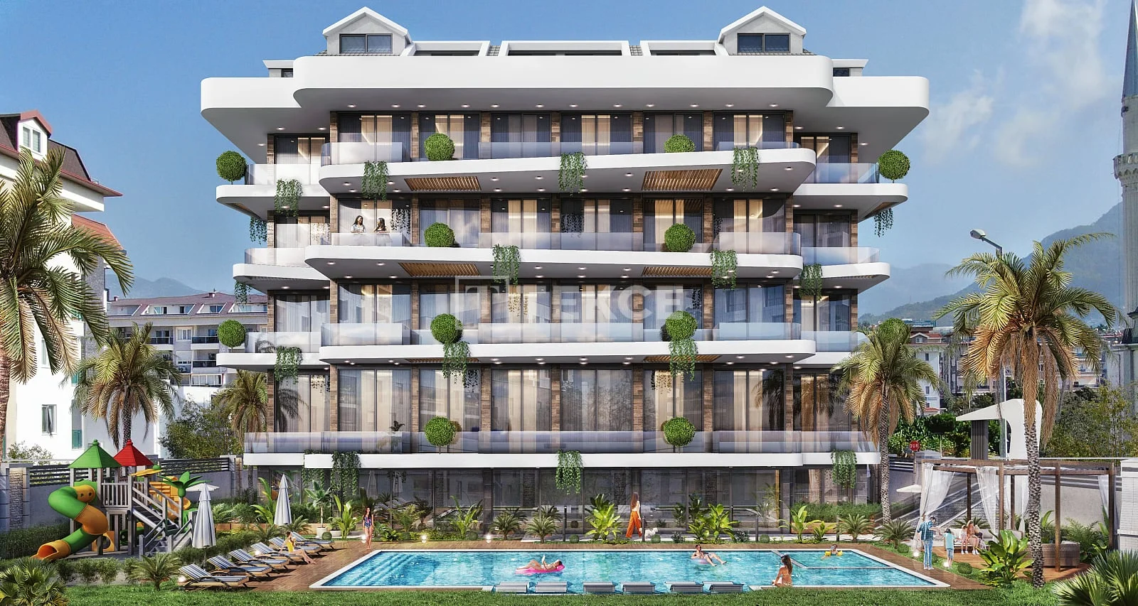 1-Bedroom Apartment with Sea View in Kestel, Alanya