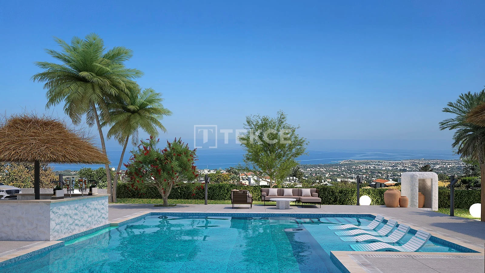 Вилла в Кирении с видом на море, бассейном и садом, фото 2
