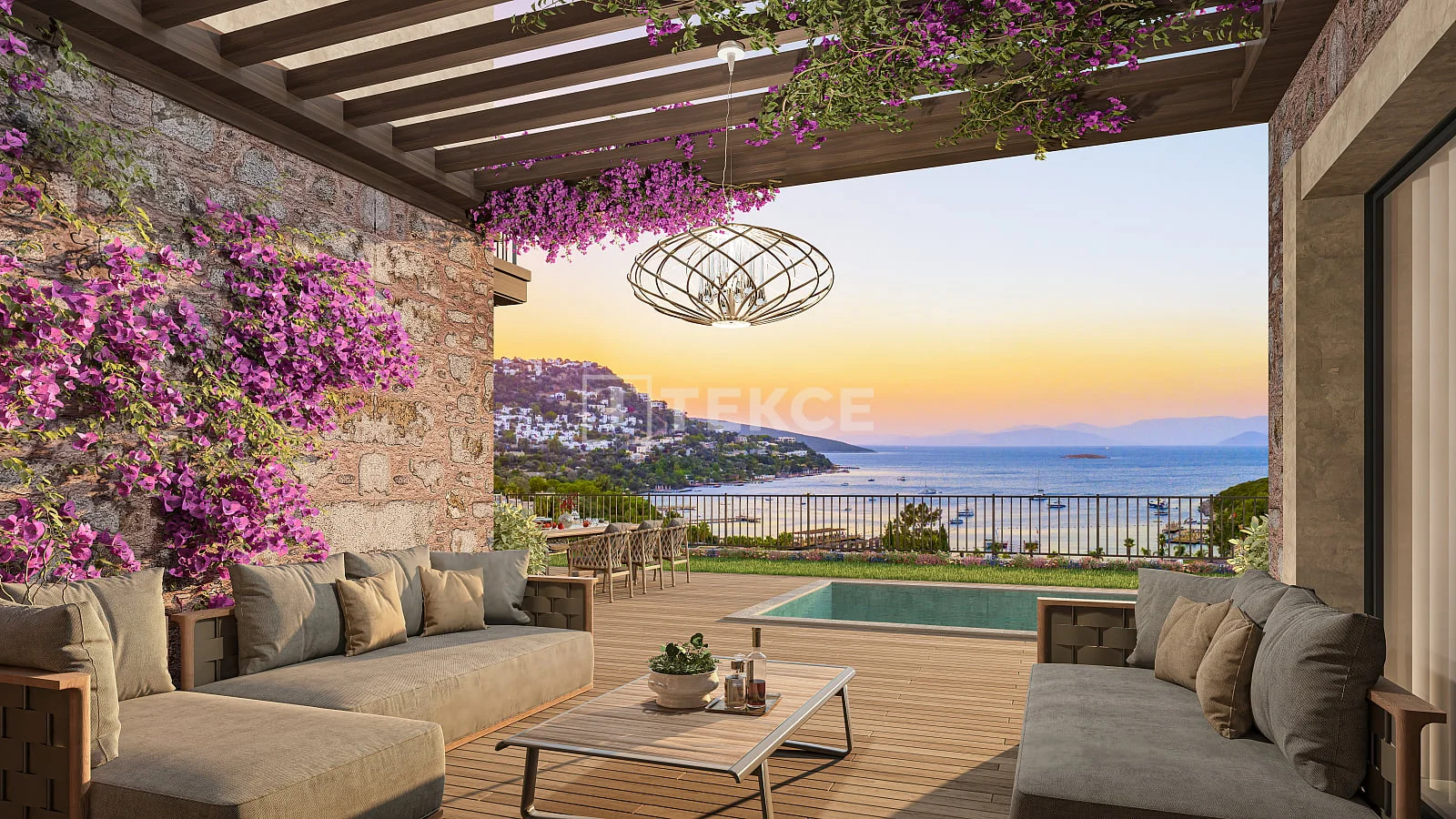 4-Bedroom Villa with Sea View and Private Pool in Bodrum