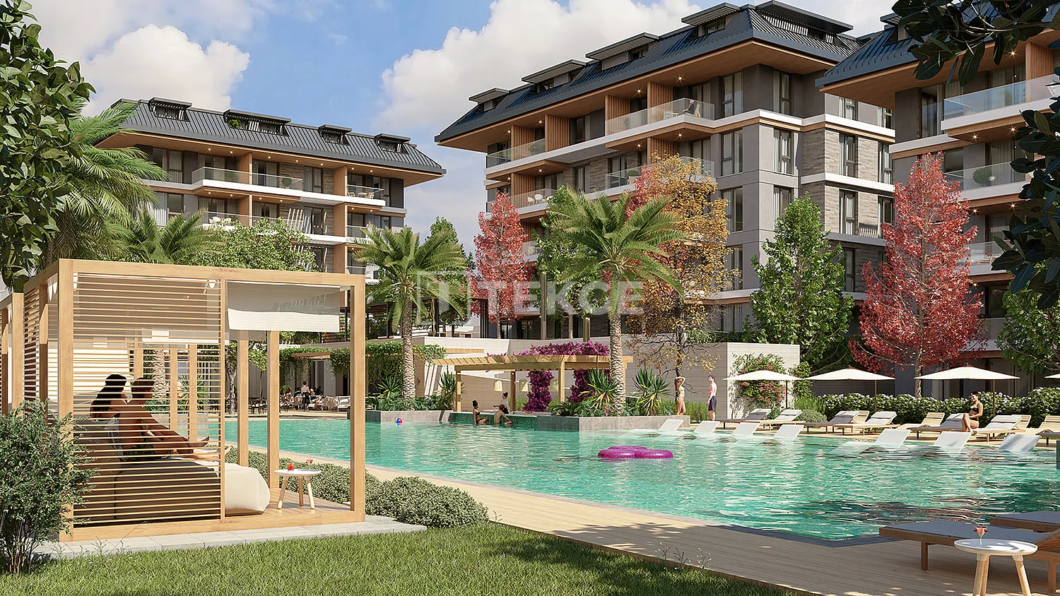 1-Bedroom Apartment with Balcony and Terrace in Oba, Alanya