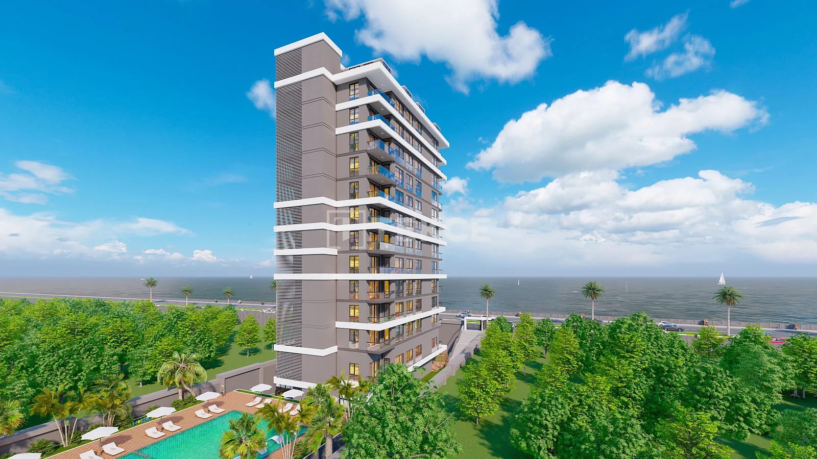 2-Bedroom Penthouse with Sea and City Views in Mahmutlar, Alanya
