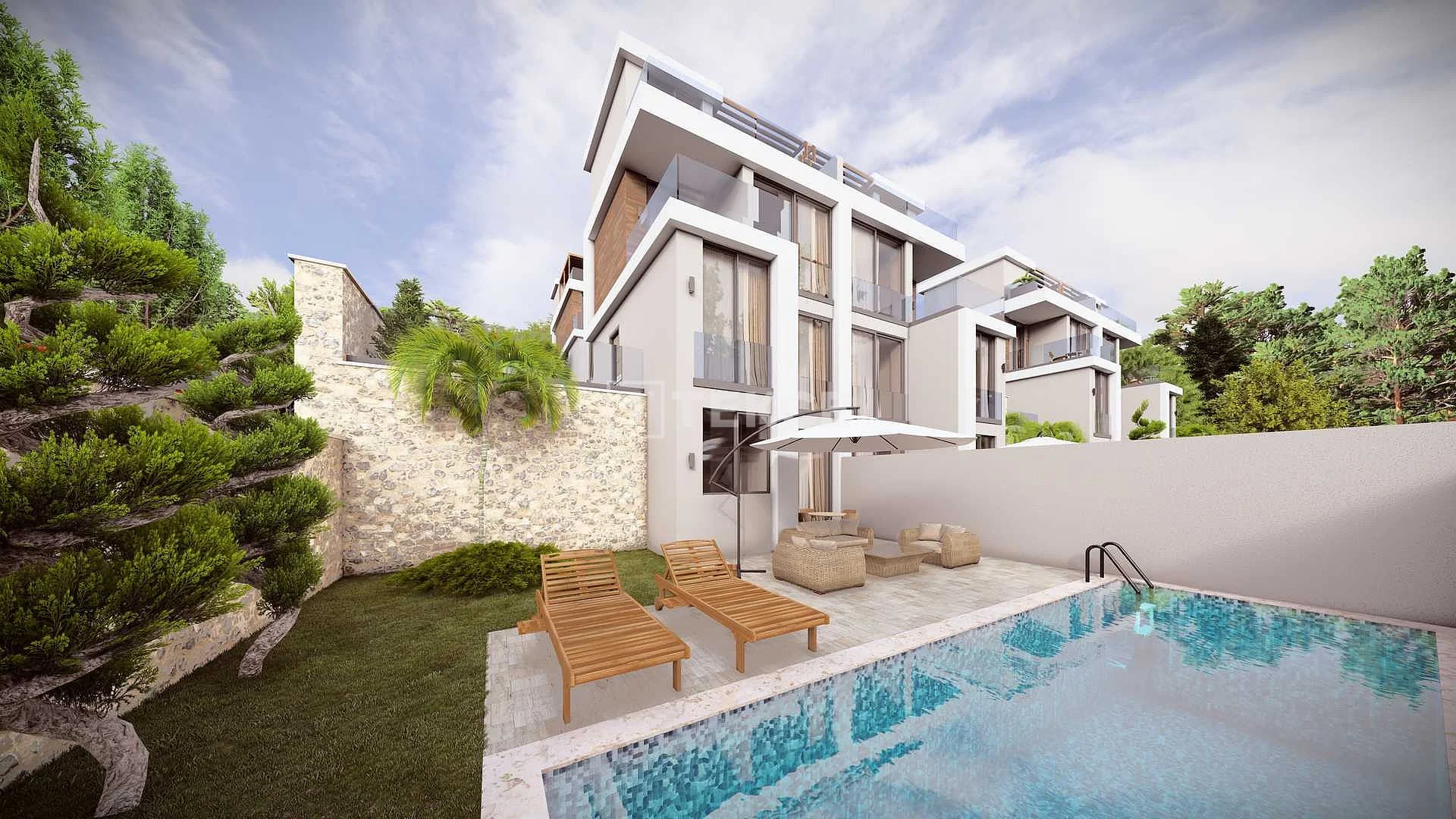 2-Bedroom Villa with Private Pool and Sea View in Kas