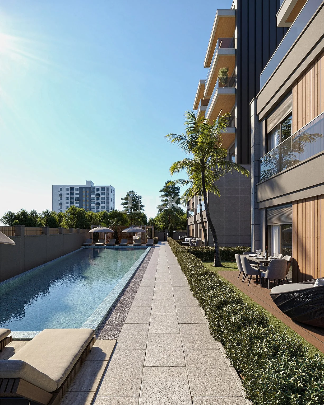 3-Bedroom Apartment with Shared Pool and Parking in Kepez, Antalya