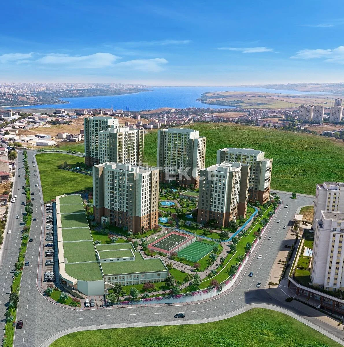 4-Bedroom Apartment with Lake View in Avcilar, Istanbul