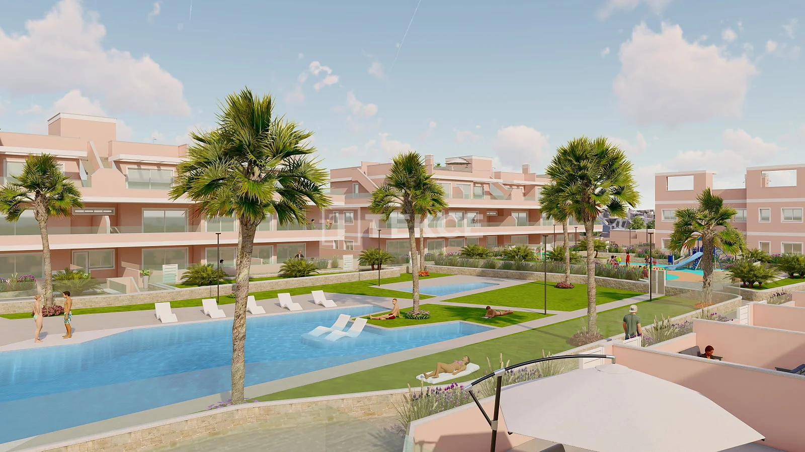 3-Bedroom Apartment with Garden and Pool in Pilar de la Horadada