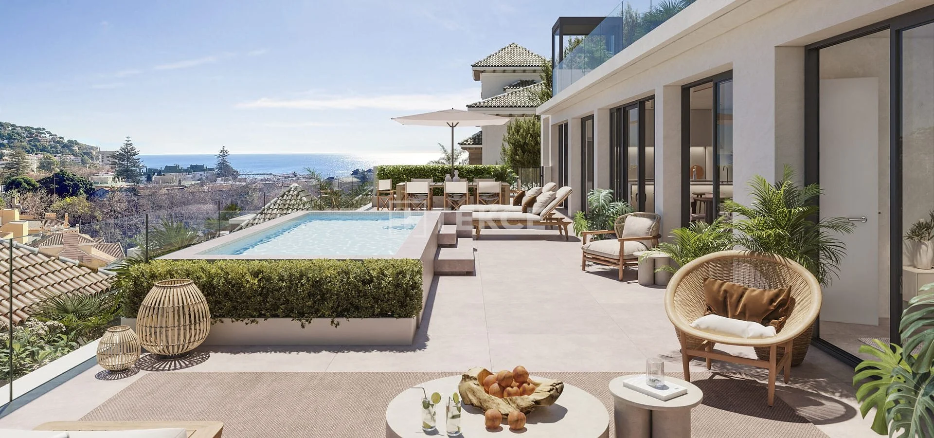 3-Bedroom Duplex with Sea View in Malaga