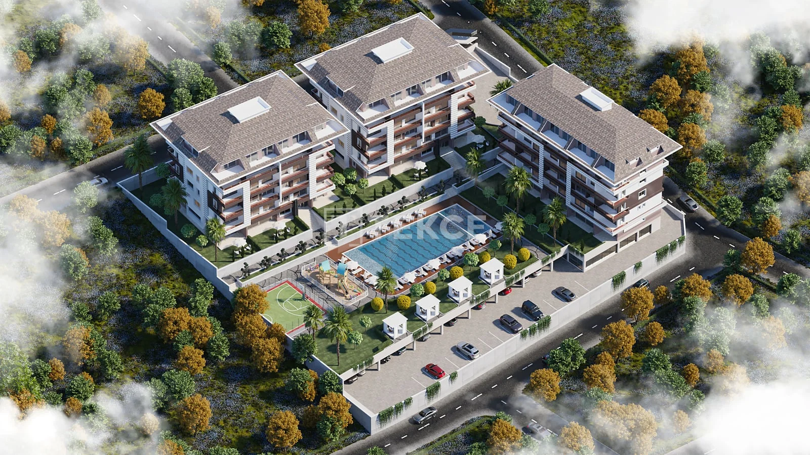 1-Bedroom Apartment with Mountain and City Views in Kestel, Alanya
