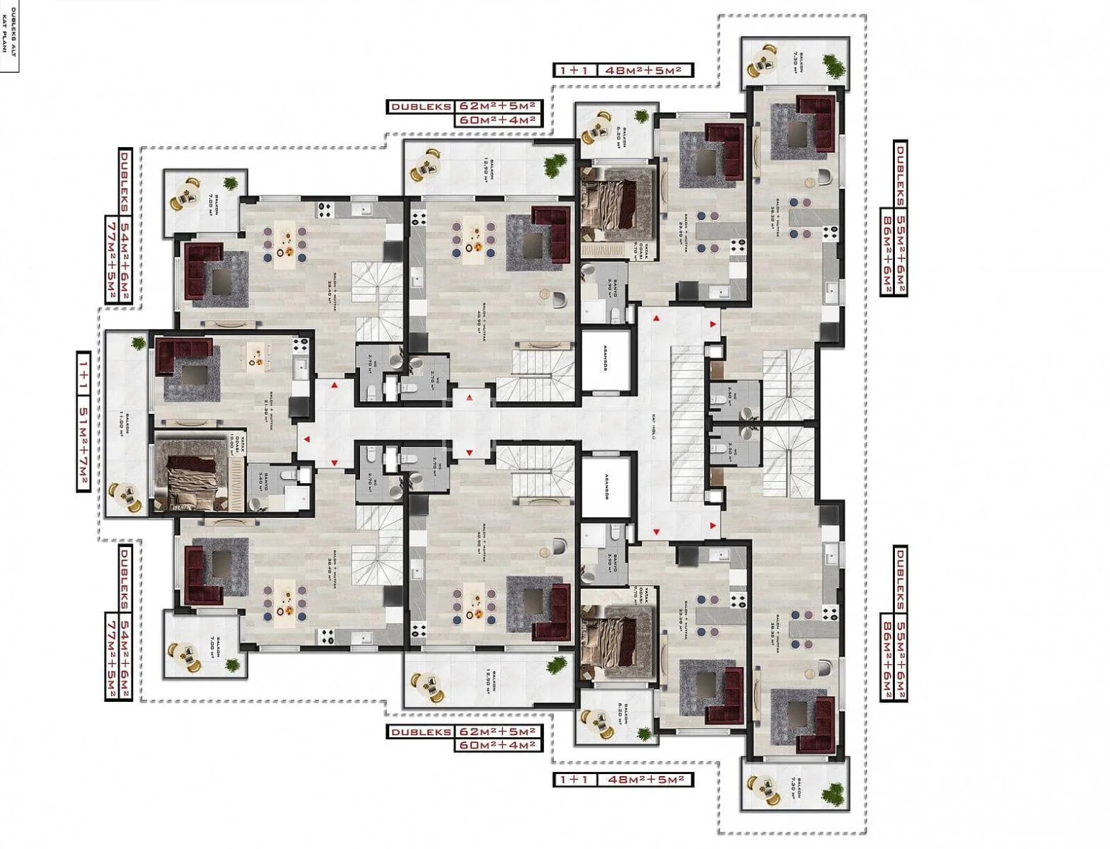 1-Bedroom Apartment with Sea View in Kargicak, Alanya, photo 5