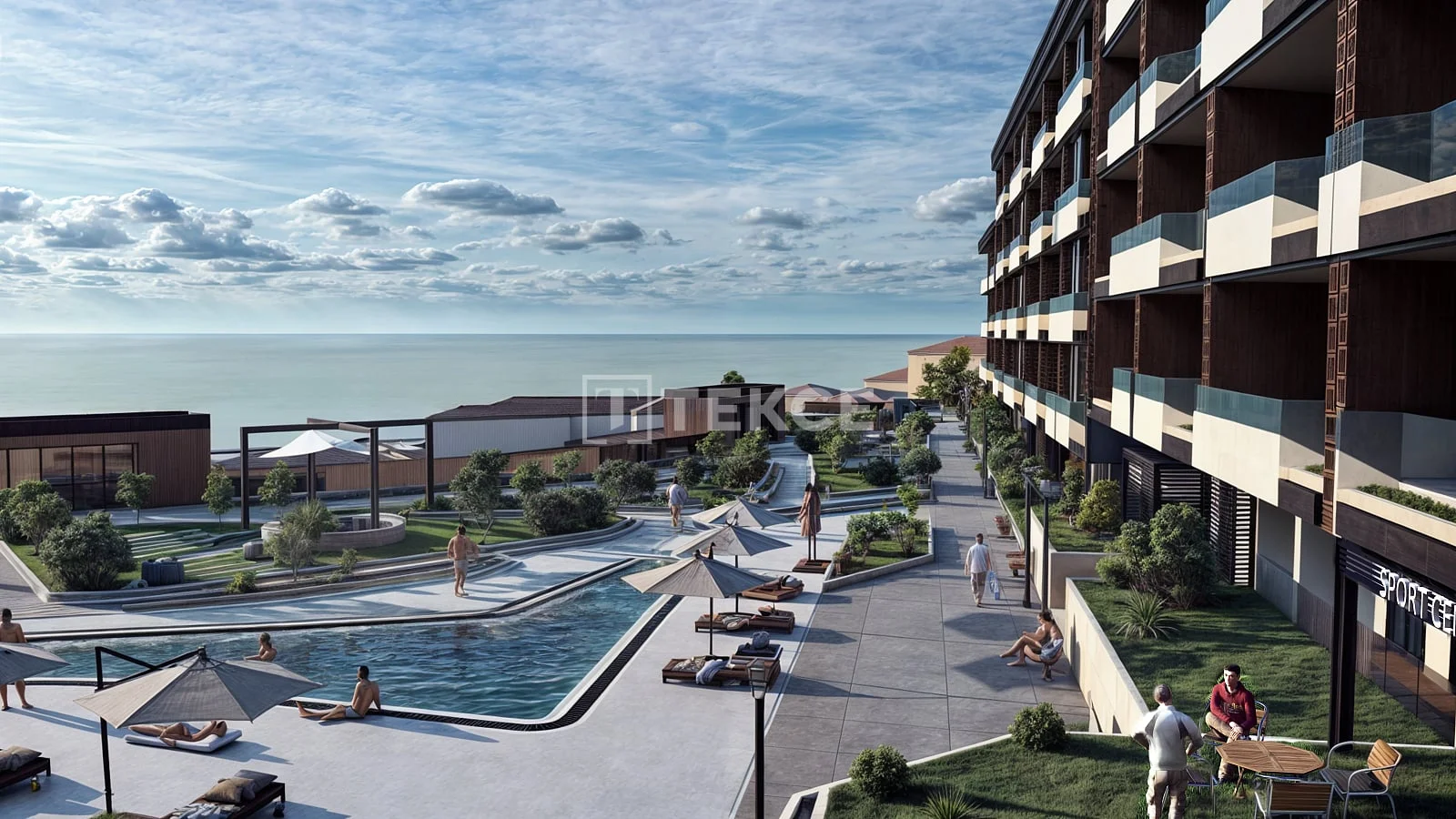 2-Bedroom Apartment with Sea View in Cinaski, Turkey