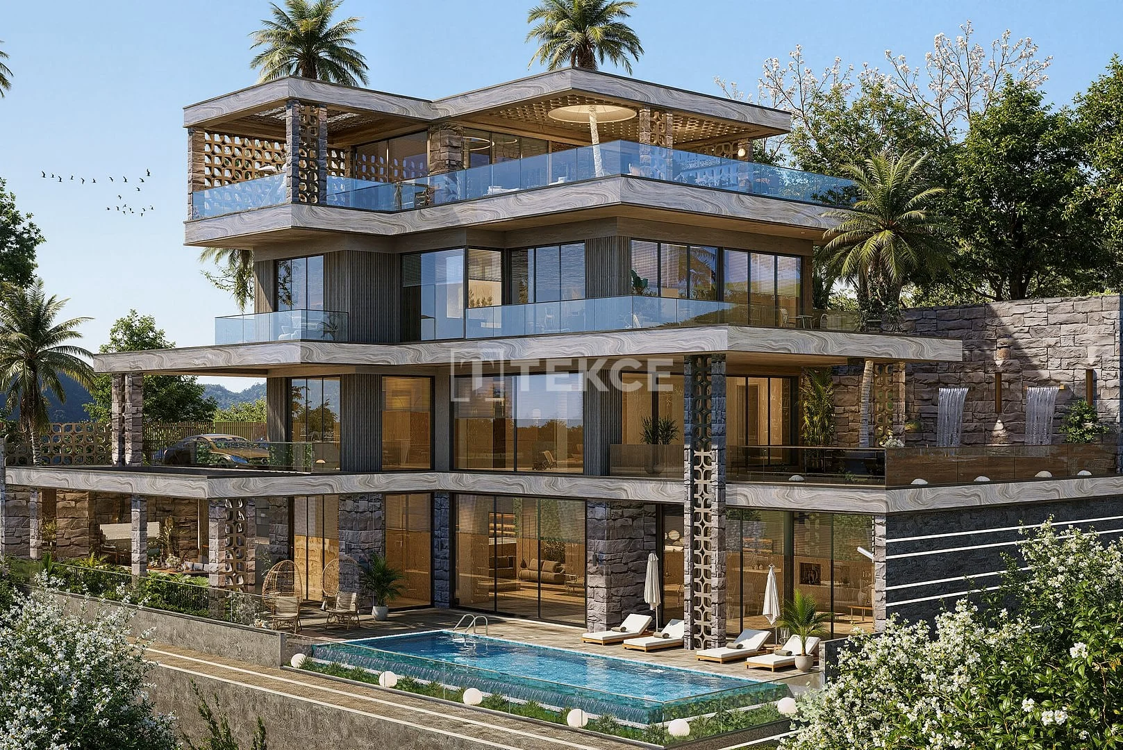 4-Bedroom Villa with Sea View and Smart Home System in Kargicak, Alanya