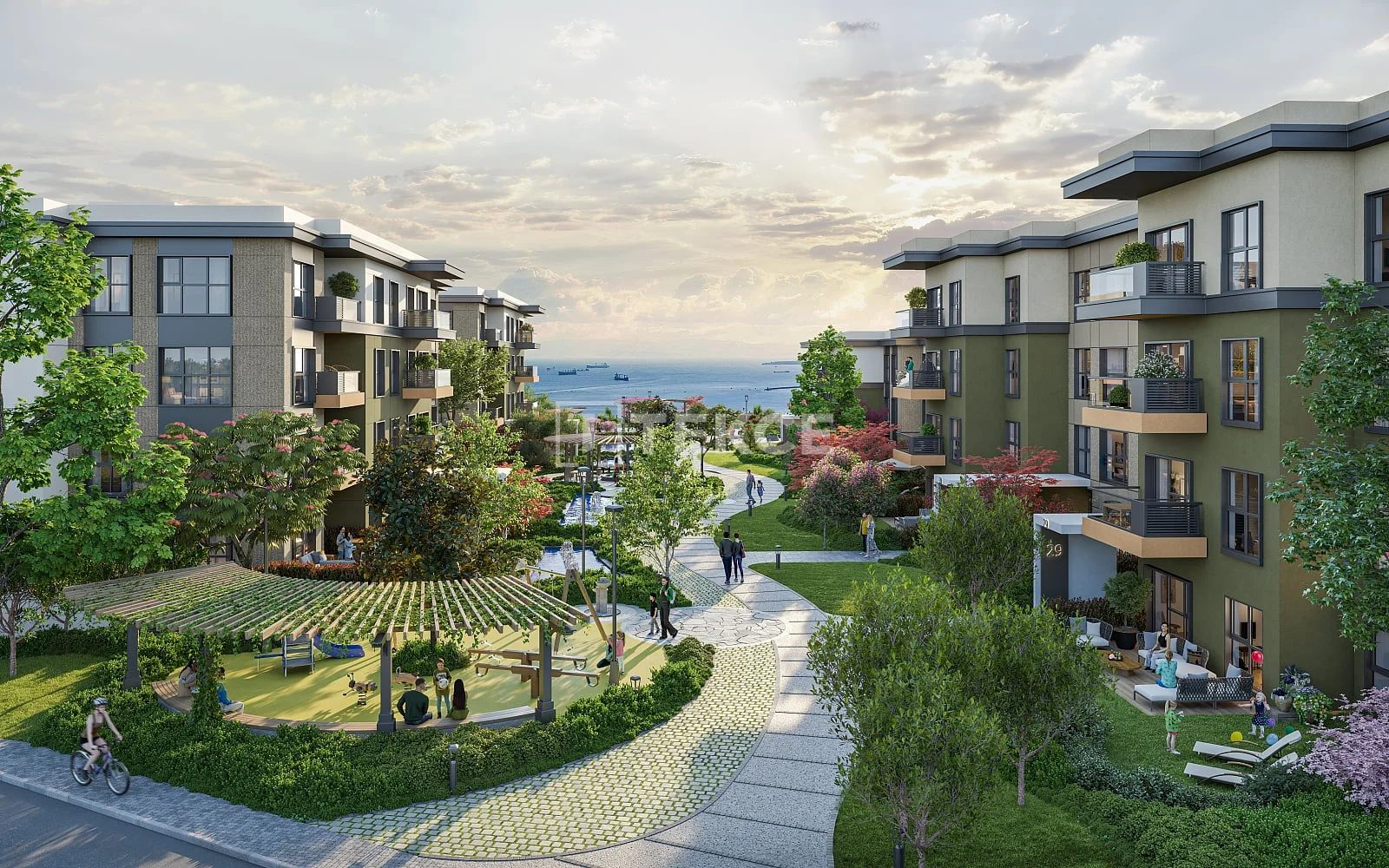 3-Bedroom (4-Room) Apartment with Sea View in Istanbul
