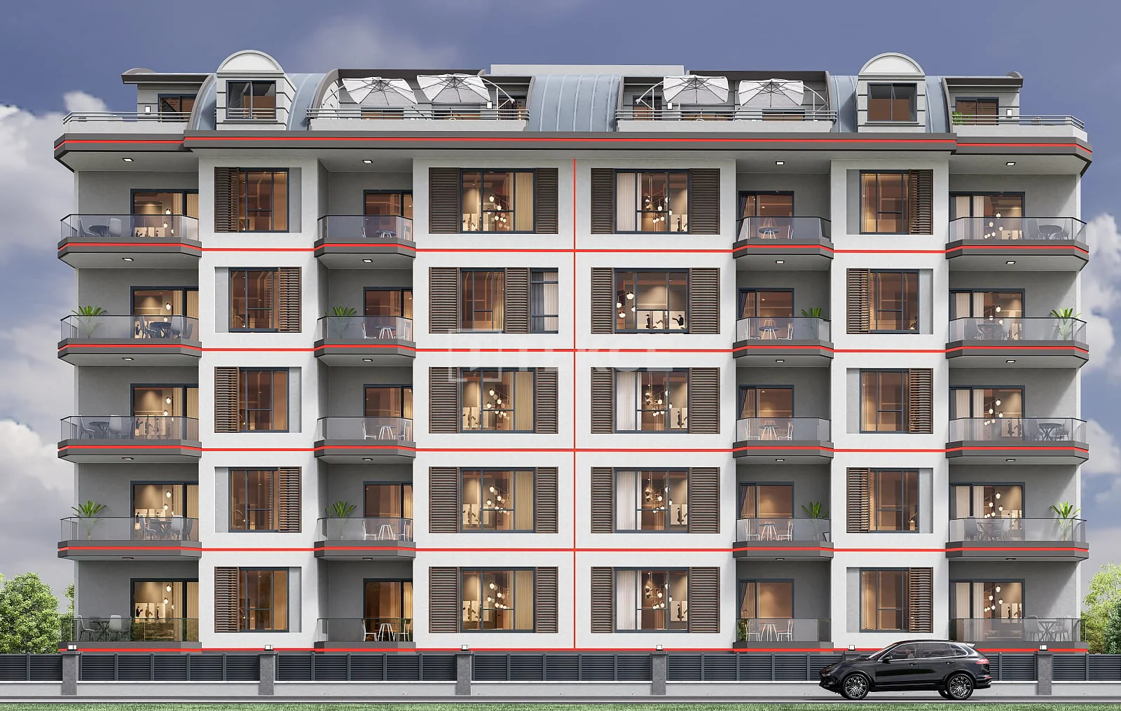 1-Bedroom Apartment with Sea View in Mahmutlar, Alanya