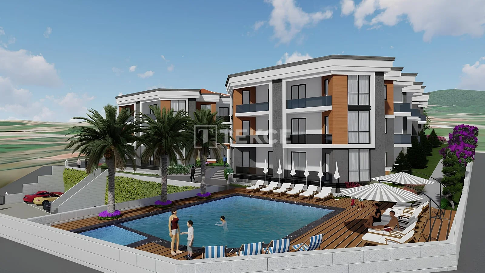 2-Bedroom Apartment with Sea and City Views in Cinarcik