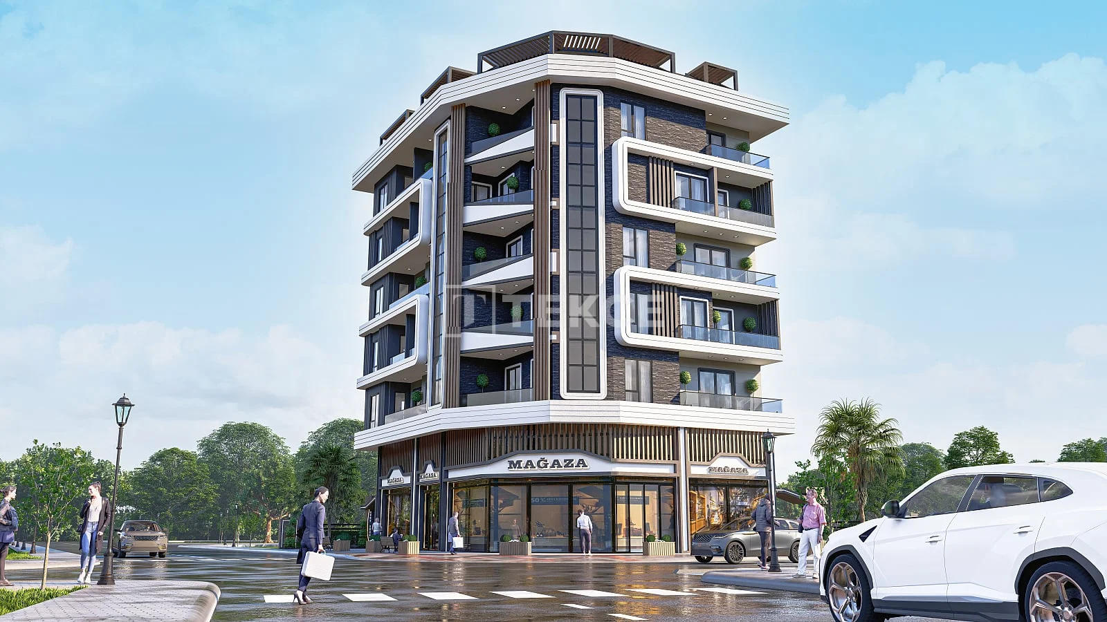 1-Bedroom Apartment with Sea and City Views in Mahmutlar, Alanya