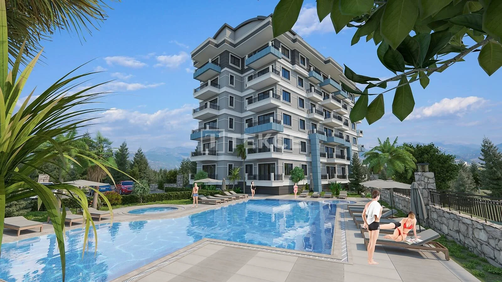 3-Bedroom (4-room) Penthouse and Apartments with Sea View in Alanya